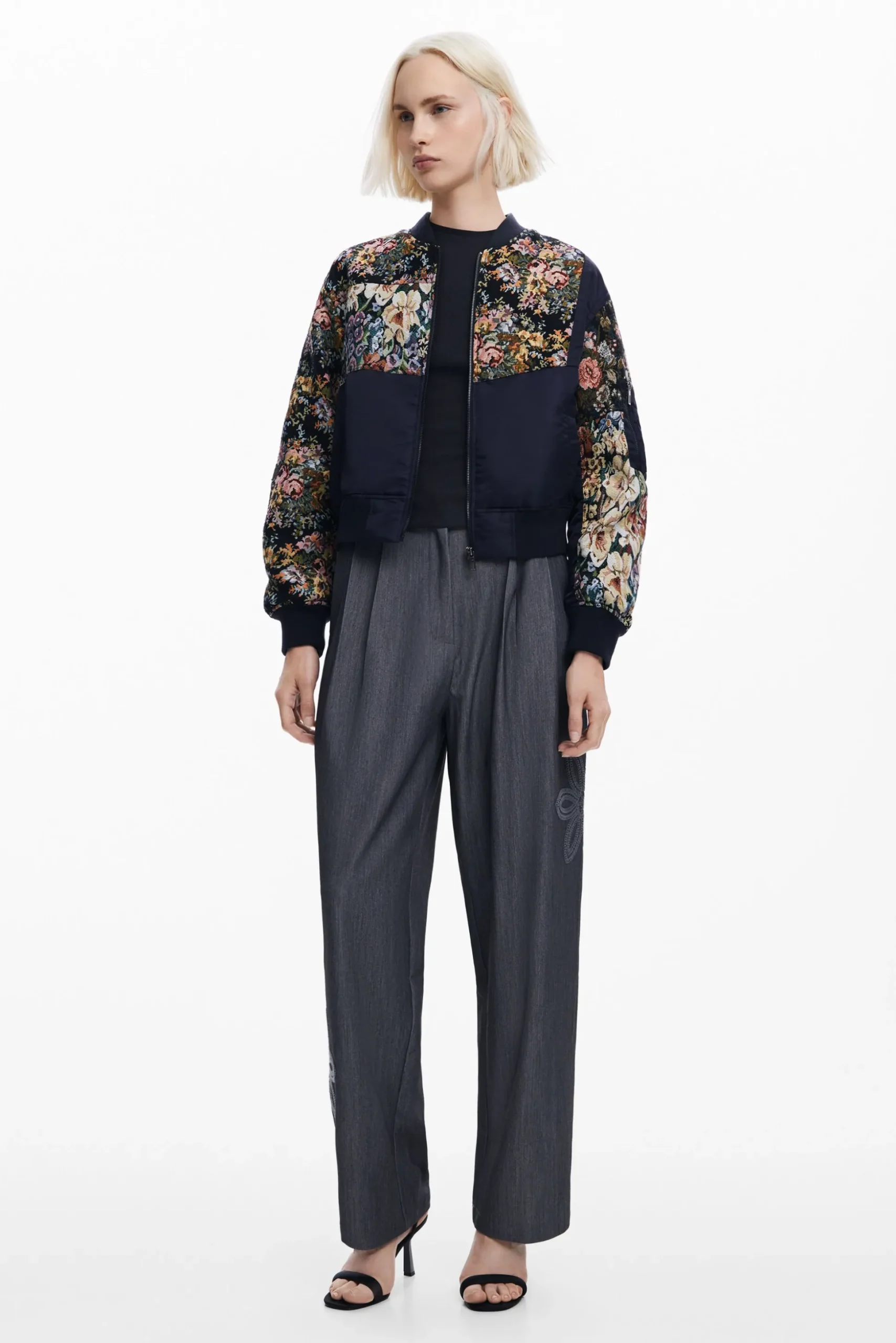 Printed bomber jacket