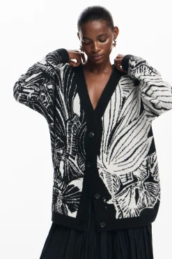 Printed cardigan
