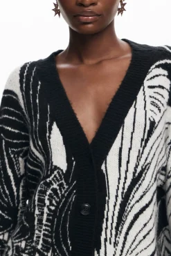 Printed cardigan