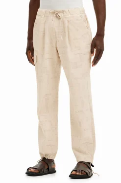 Printed cargo pants