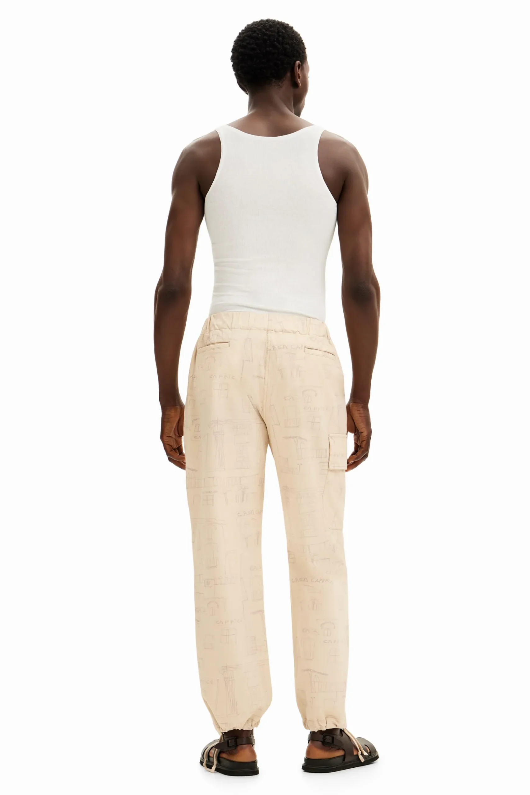 Printed cargo pants