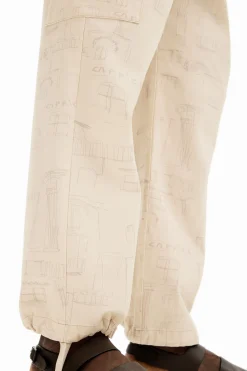 Printed cargo pants