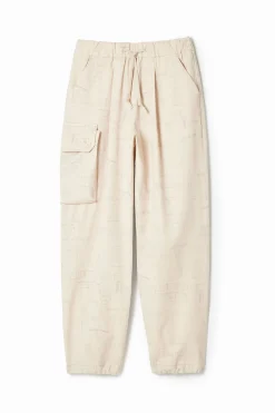 Printed cargo pants