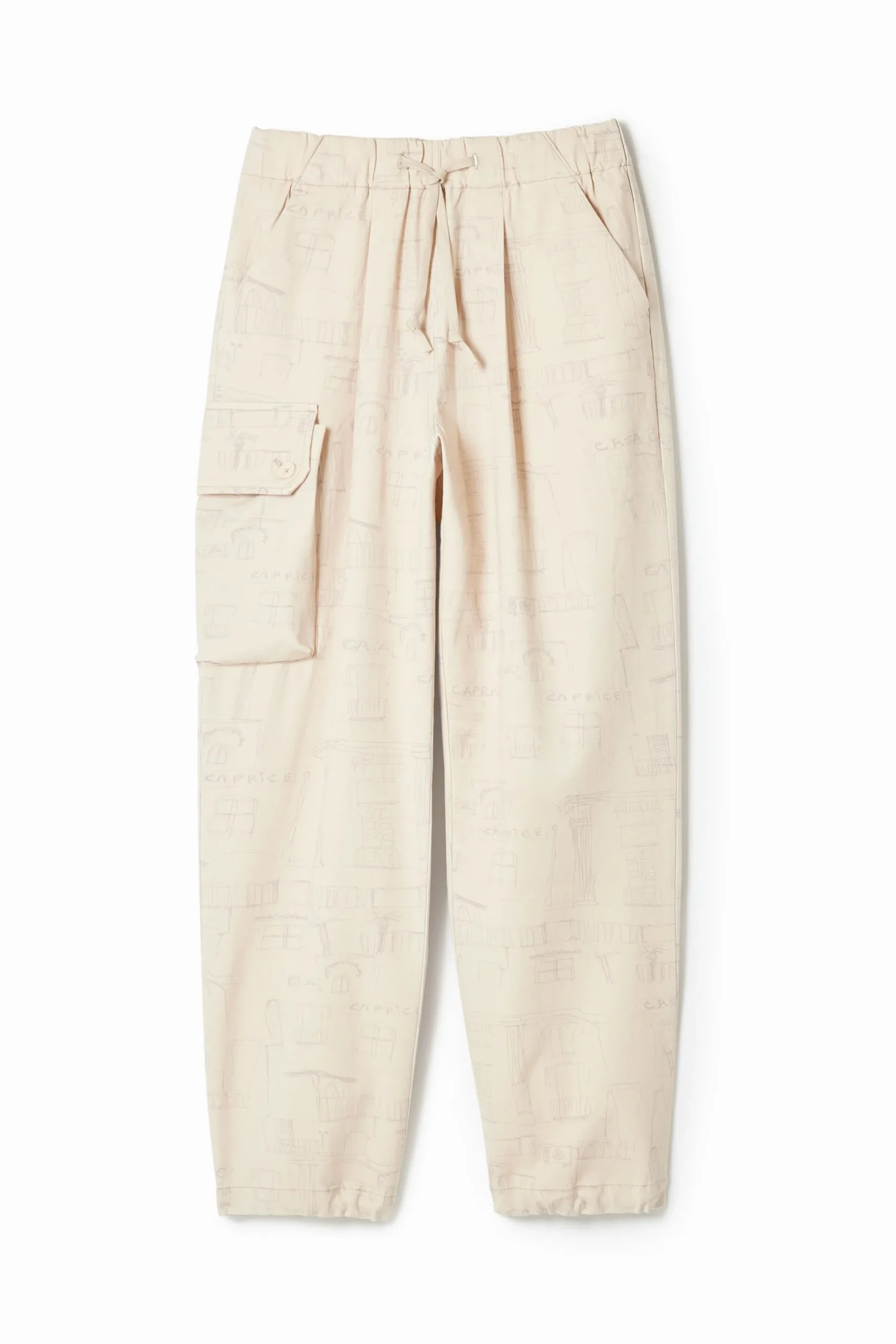 Printed cargo pants