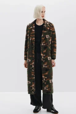 Printed long coat