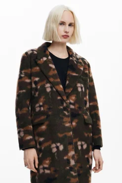 Printed long coat