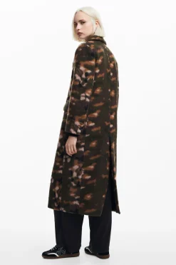 Printed long coat
