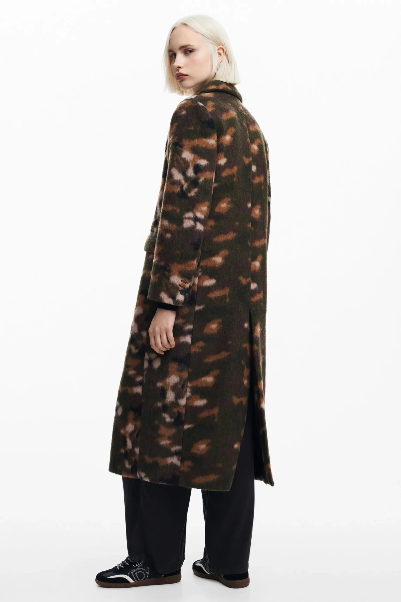 Printed long coat