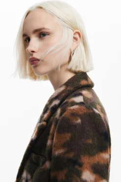Printed long coat