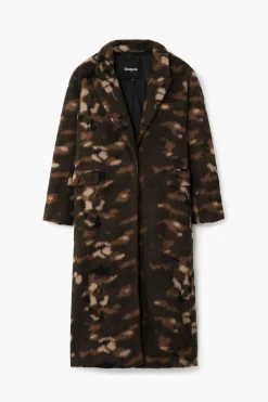 Printed long coat