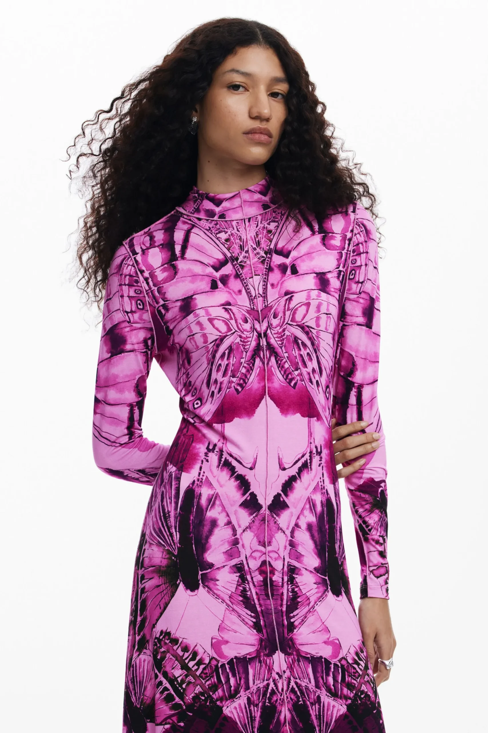 Printed midi dress