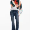 Printed rectangular scarf