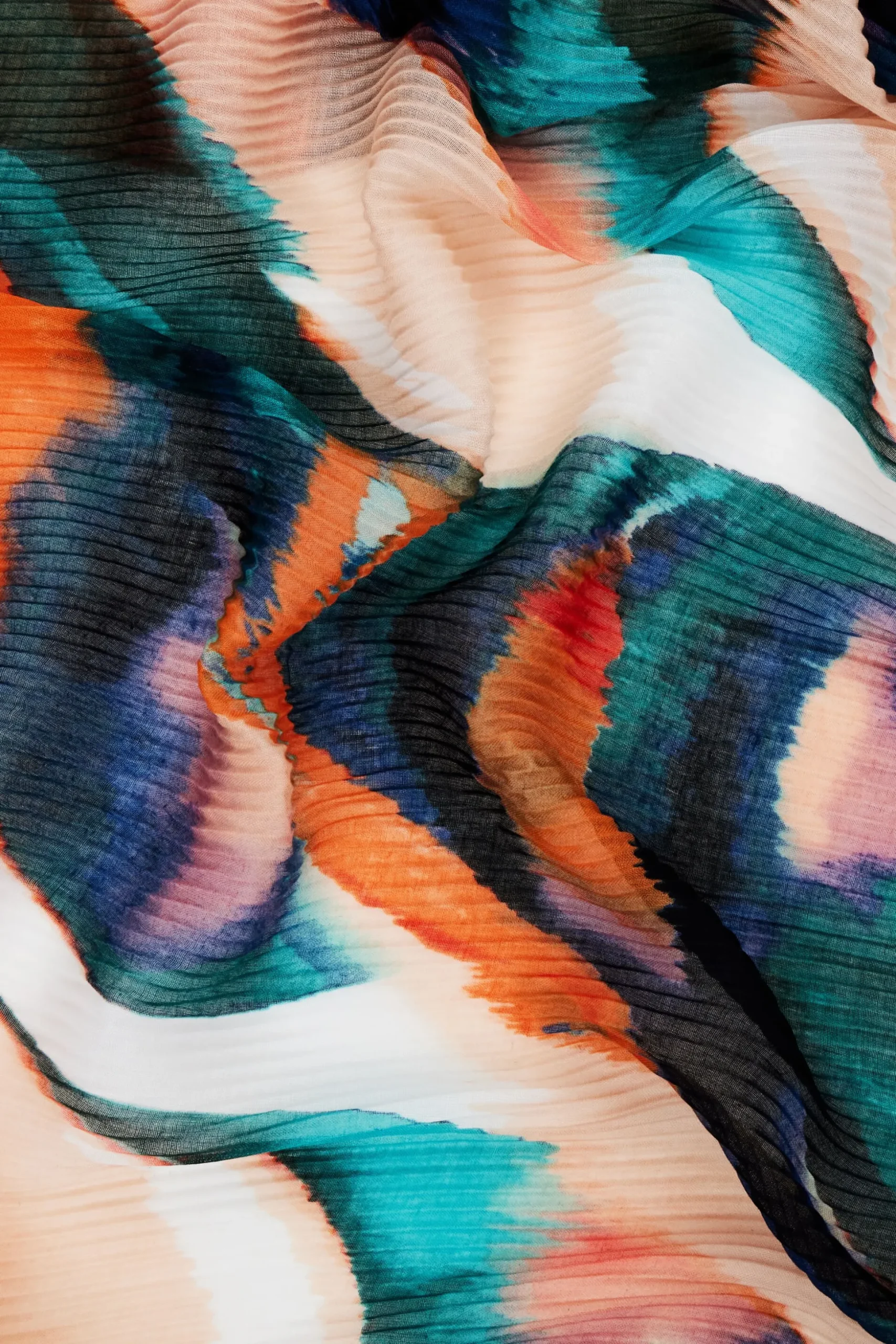 Printed rectangular scarf