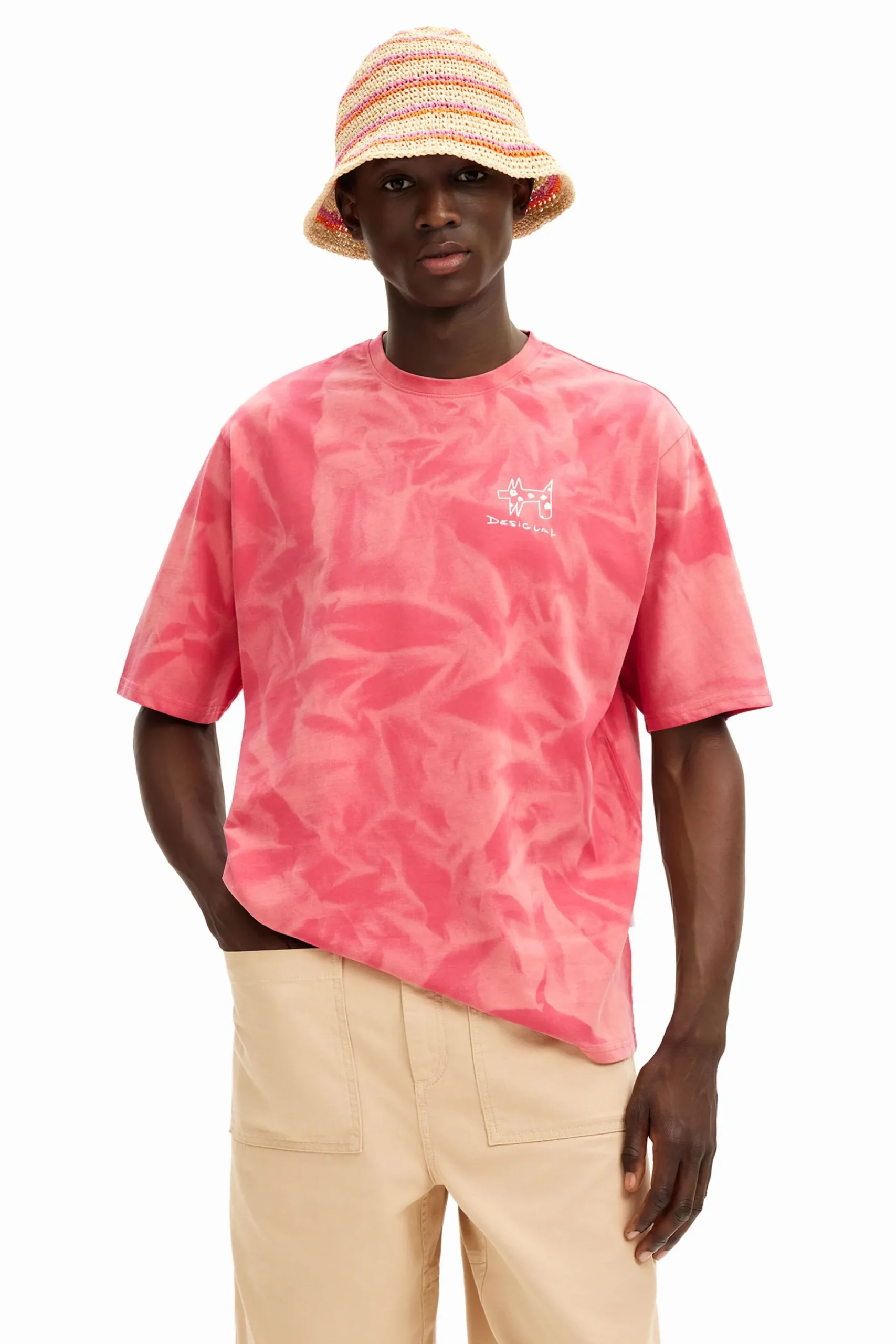 Printed T-shirt with gradient effect