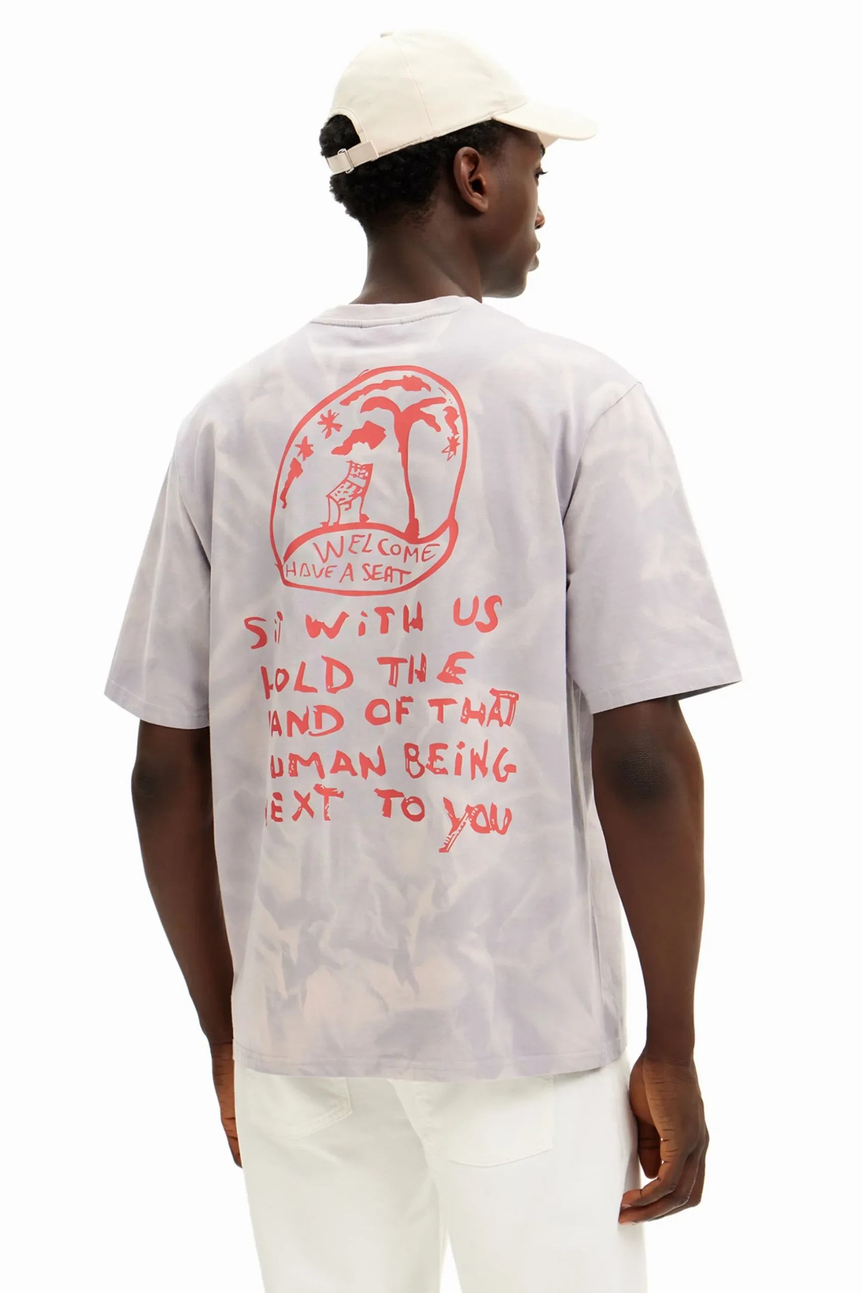 Printed T-shirt with gradient effect