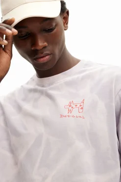 Printed T-shirt with gradient effect