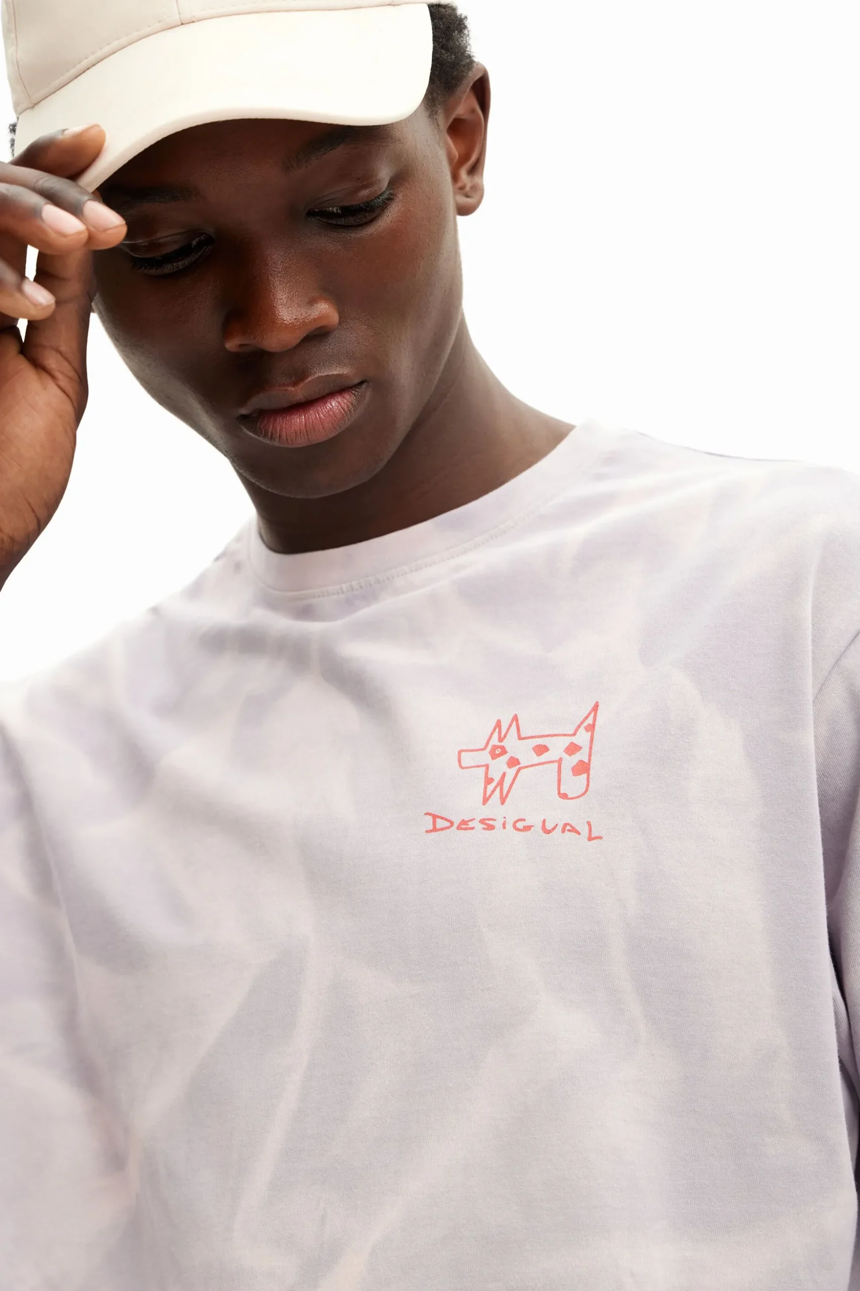 Printed T-shirt with gradient effect