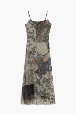 Printed tulle dress