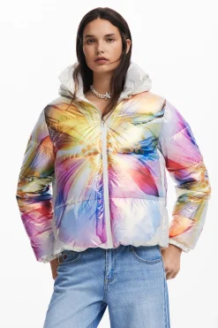 Quilted flower coat