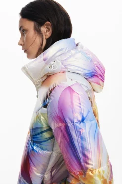 Quilted flower coat