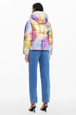 Quilted flower coat