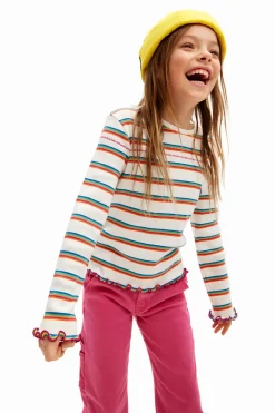 Rainbow striped T-shirt