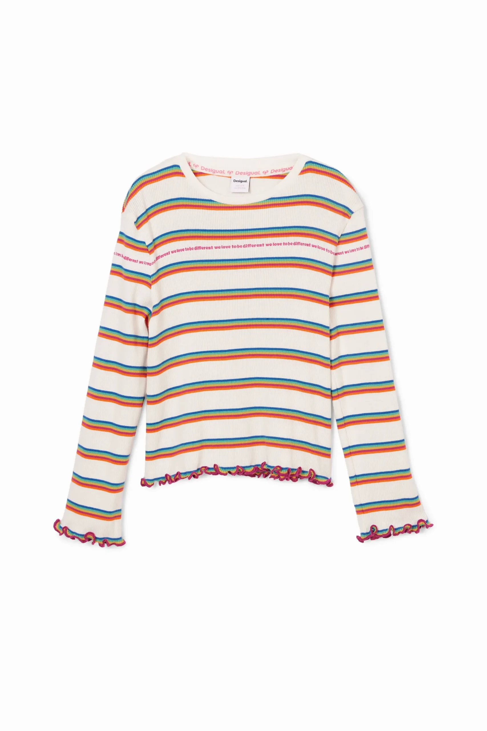 Rainbow striped T-shirt