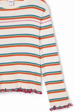 Rainbow striped T-shirt