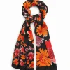 Rectangular floral foulard