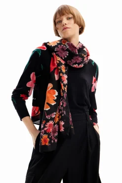Rectangular floral foulard