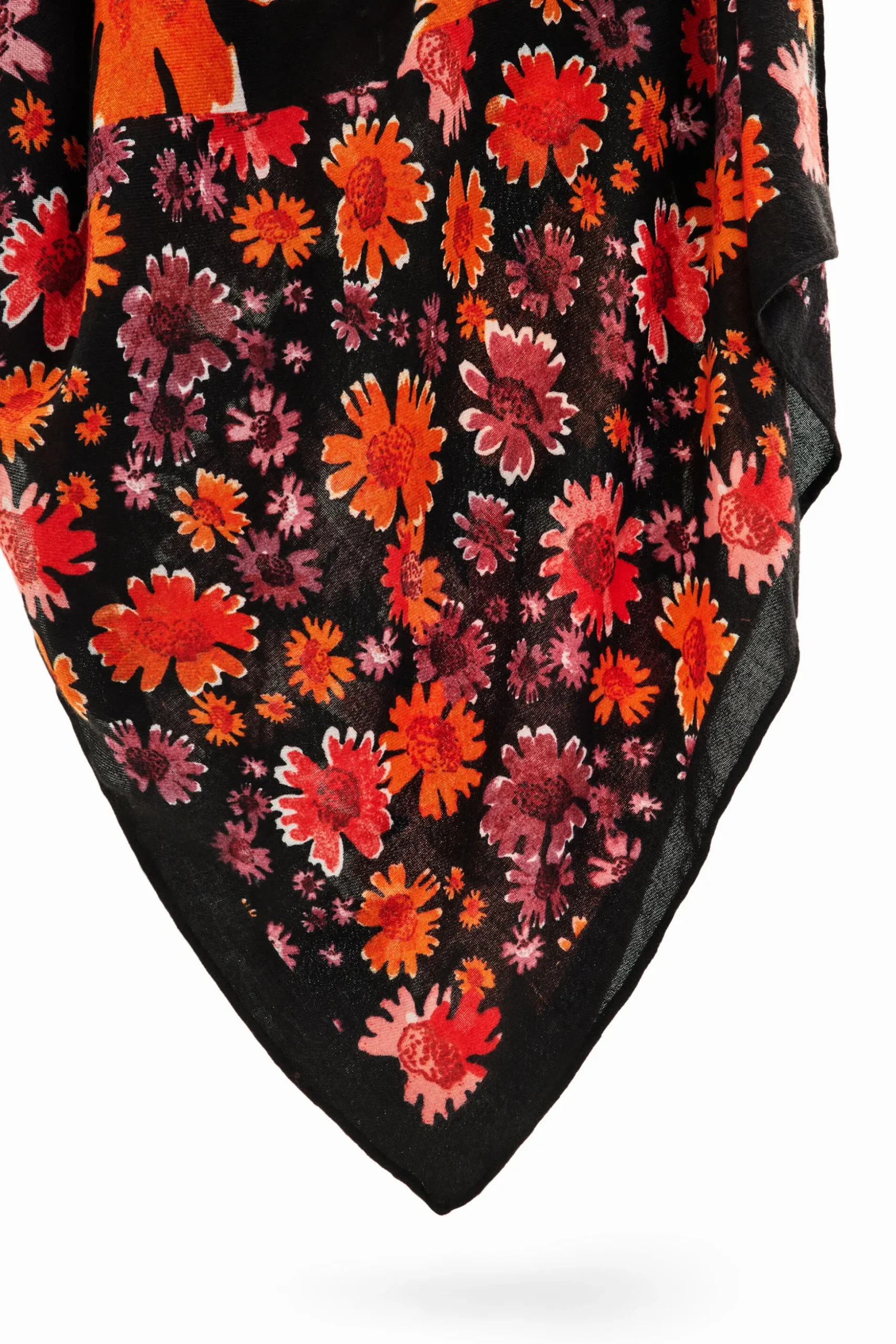Rectangular floral foulard