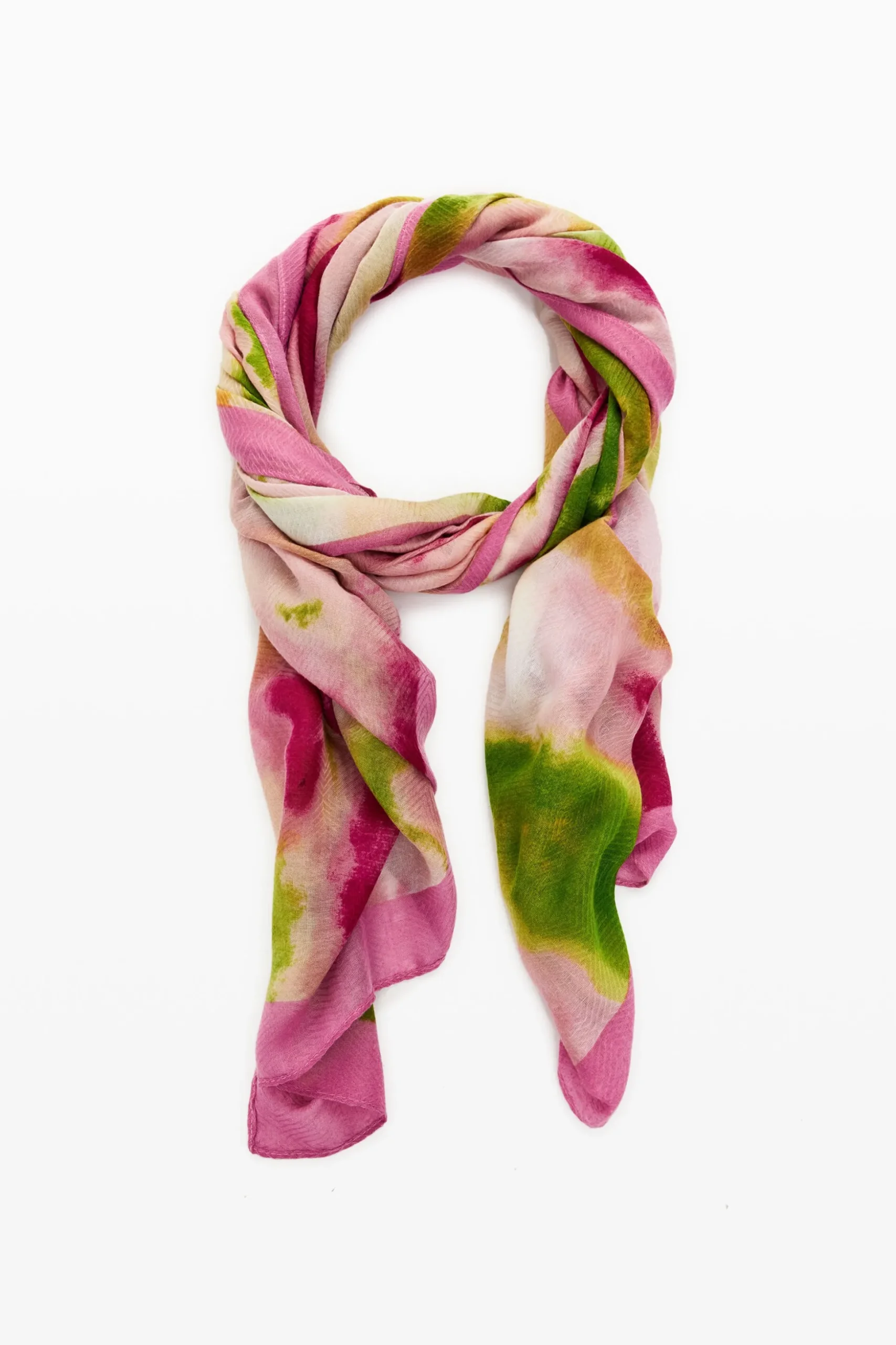 Rectangular watercolor scarf