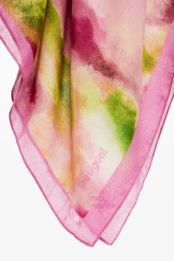 Rectangular watercolor scarf