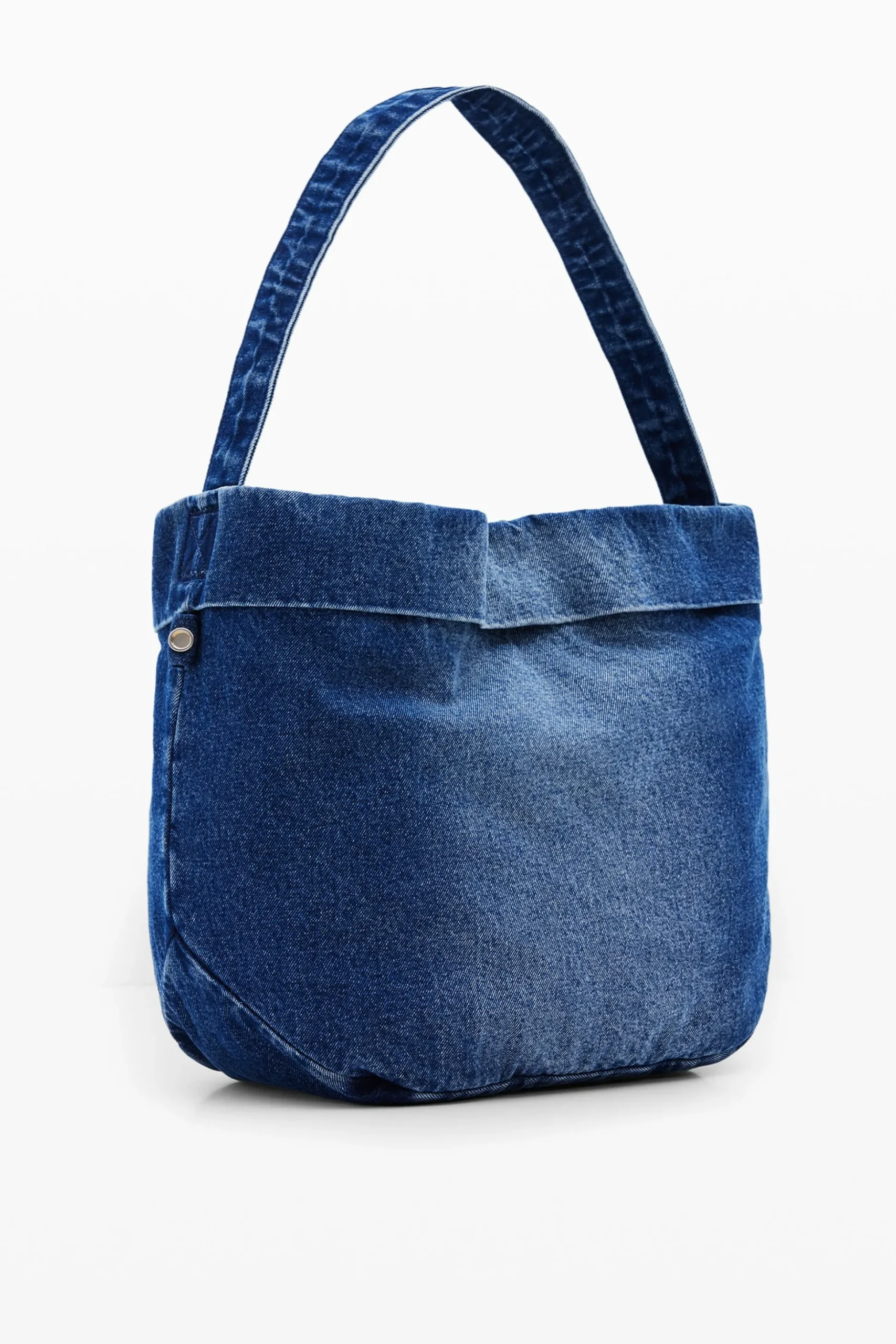 Reversible denim shopper bag L