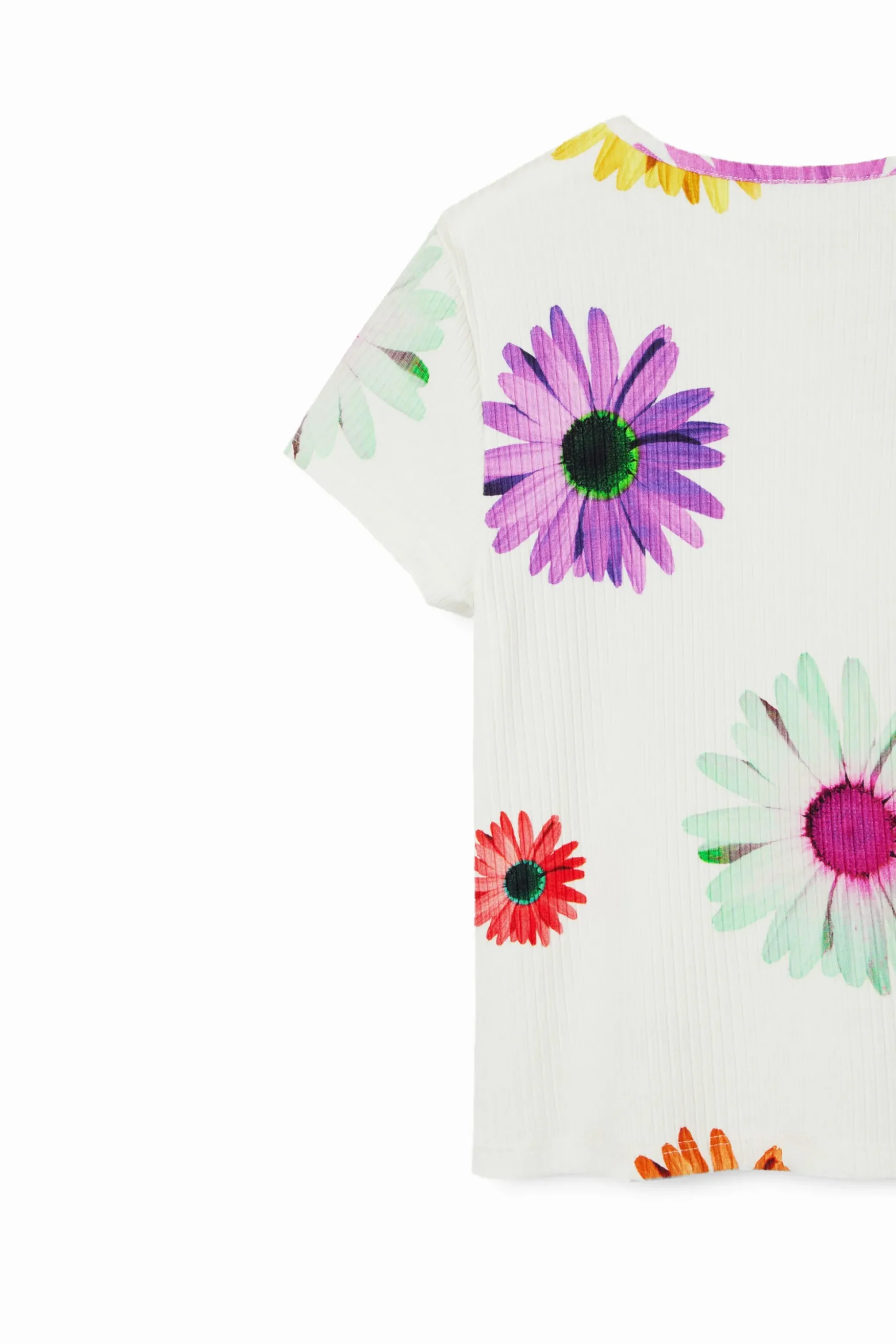 Ribbed daisy T-shirt