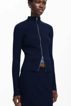 Ribbed knit sweater