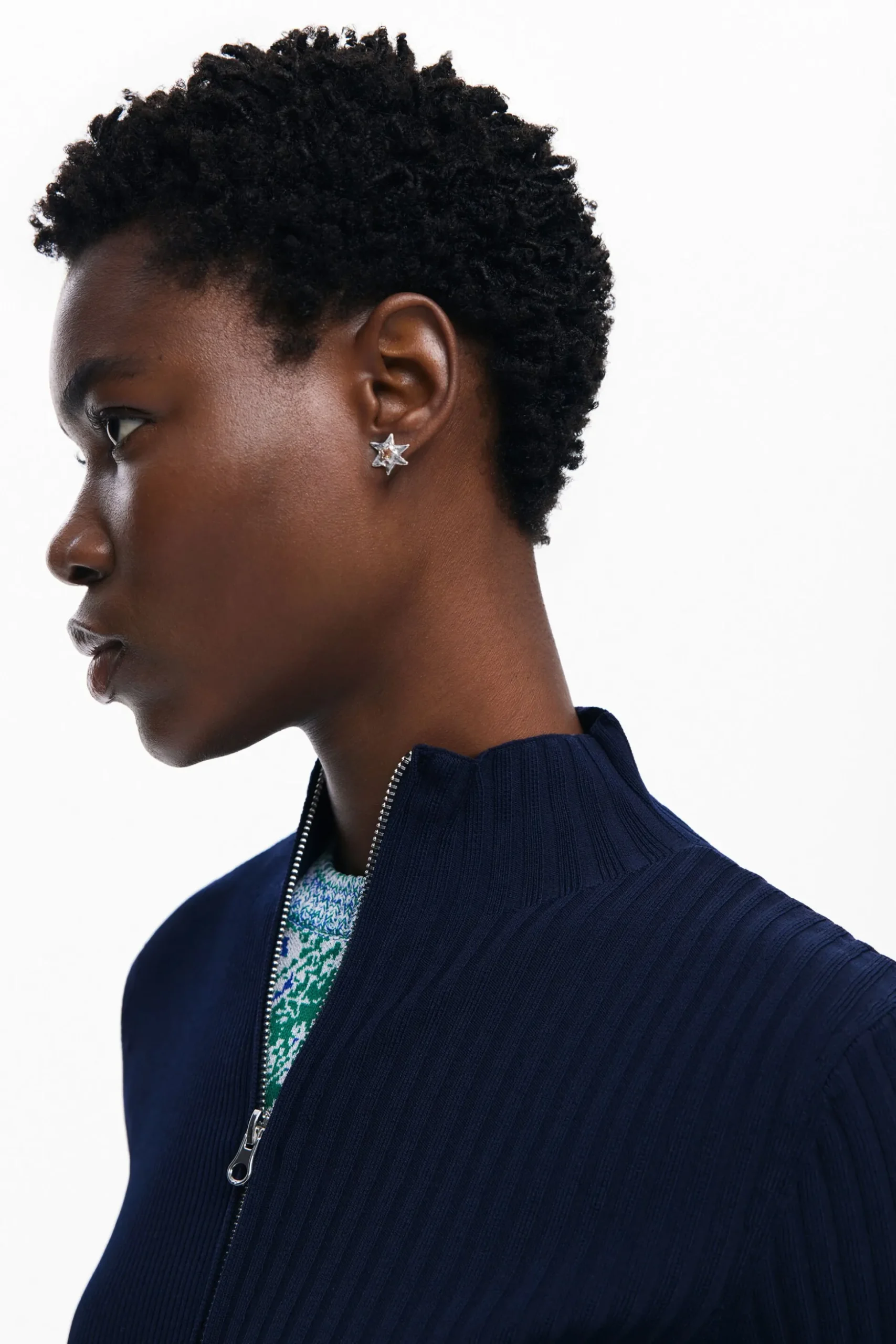 Ribbed knit sweater
