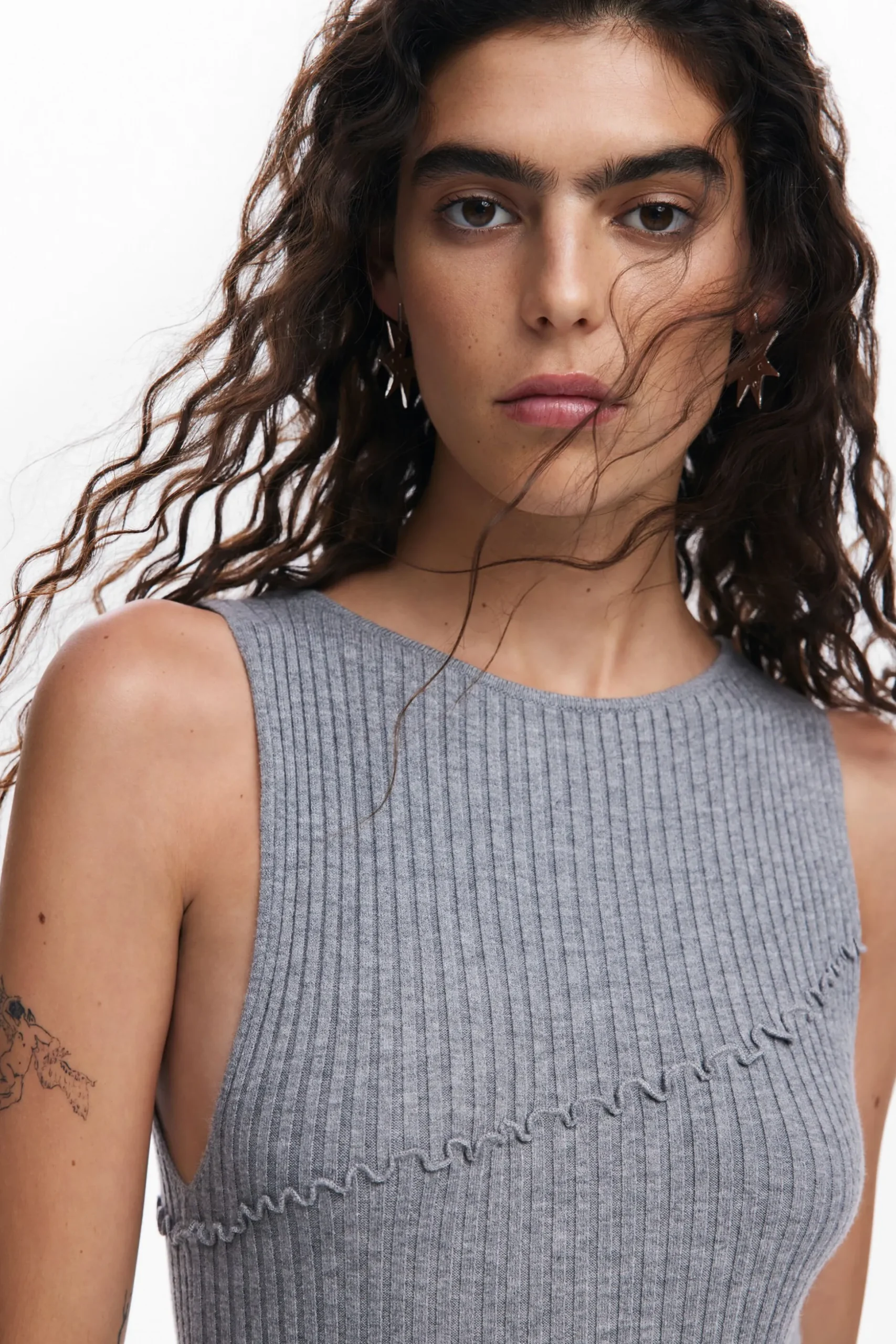 Ribbed long dress