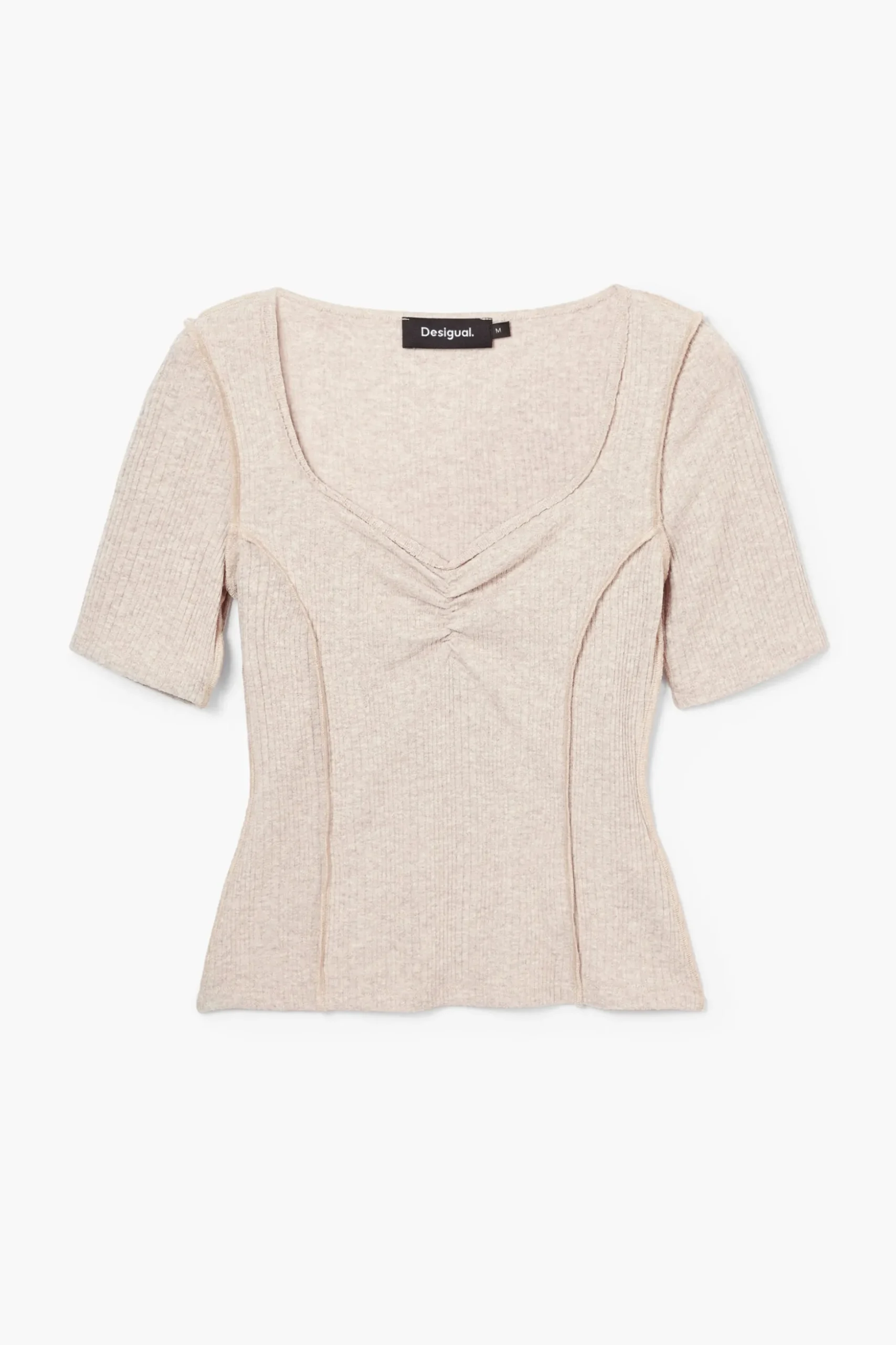 Ruched neckline T-shirt