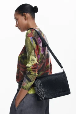 S bag with butterfly engraving