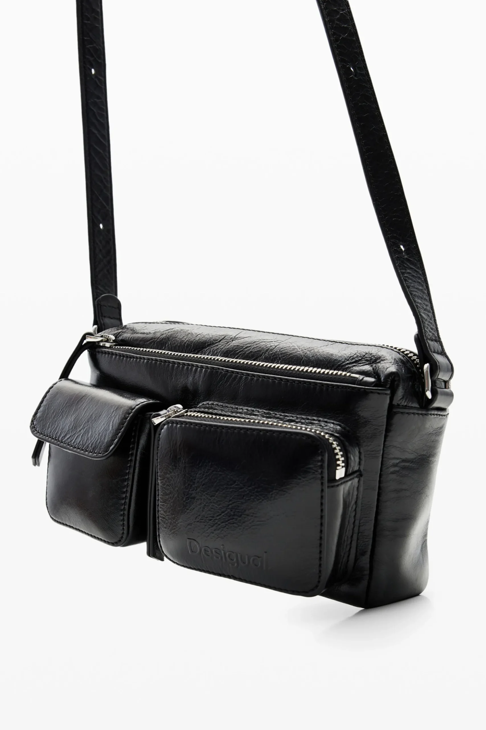 S leather pockets crossbody bag