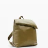 S padded leather backpack