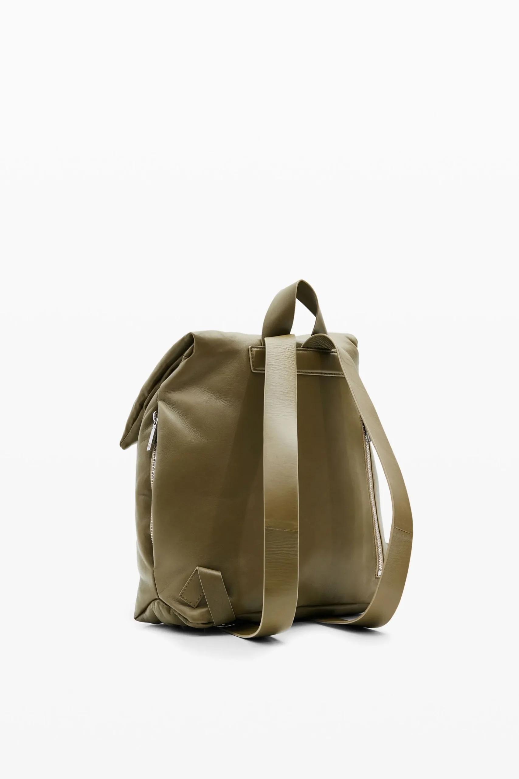 S padded leather backpack