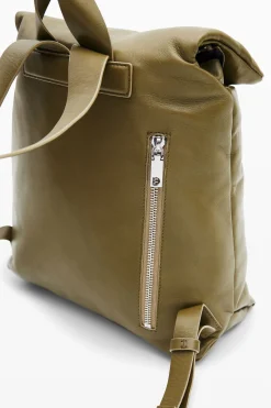 S padded leather backpack