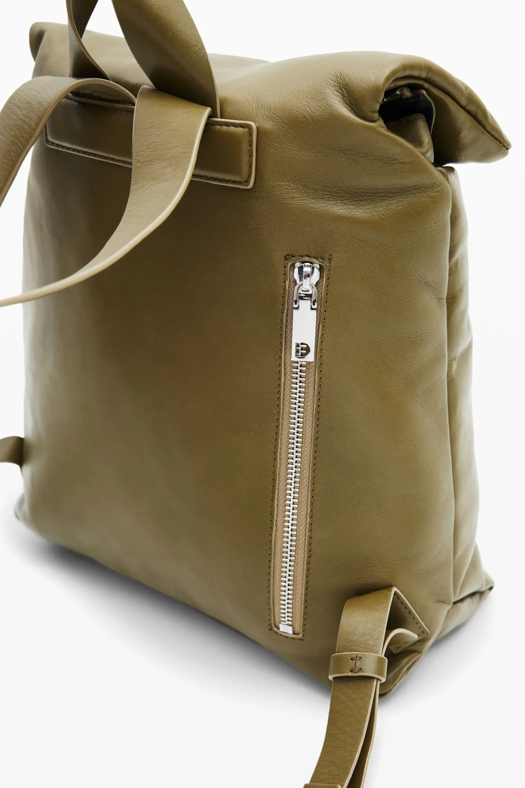 S padded leather backpack