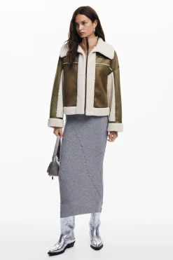 Shearling biker jacket
