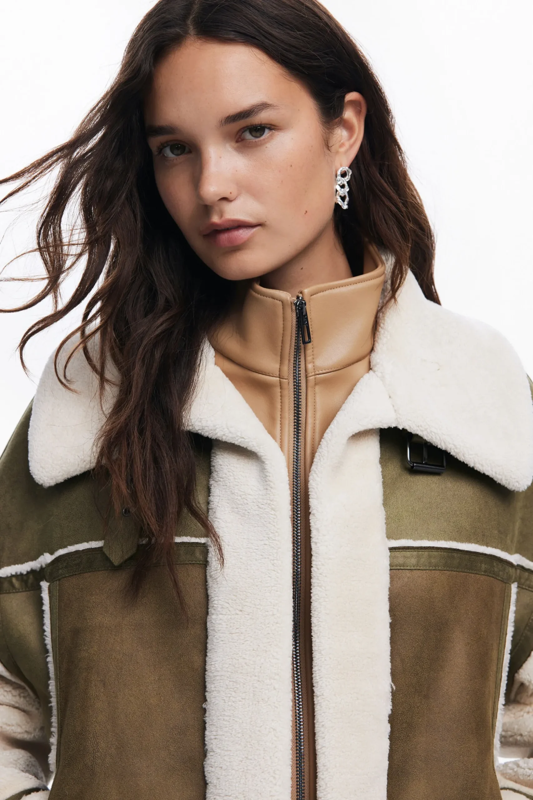 Shearling biker jacket