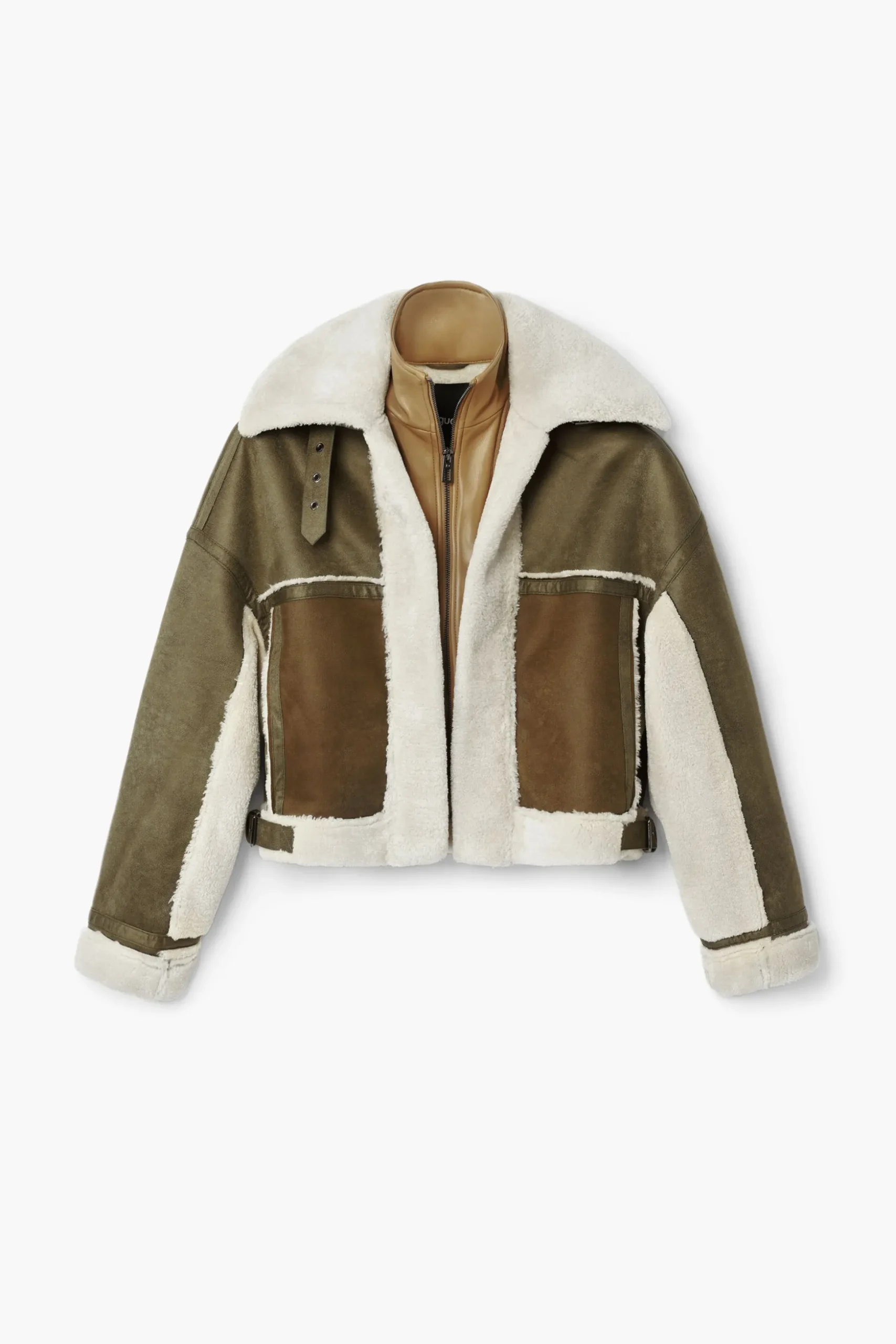 Shearling biker jacket