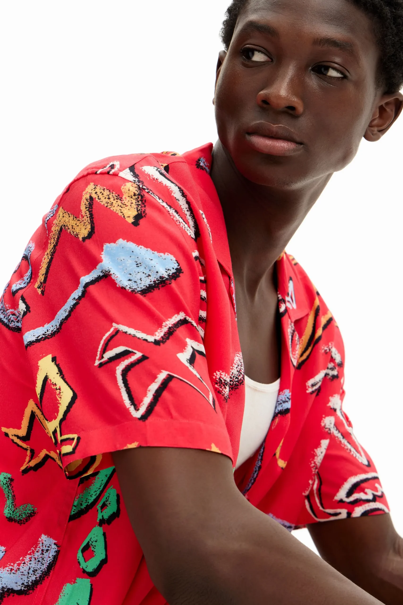 Shirt with artistic motifs