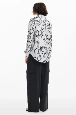 Shirt with face print